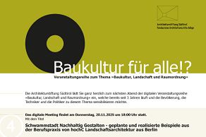Veranstaltungsreihe zum Thema «Baukultur, Landschaft und Raumordnung»