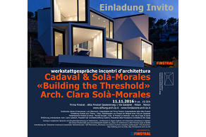 TOP EVENT Werkstattgespräch CADAVAL & SOLÀ-MORALES Arch. Clara Solà-Morales (Barcelona) 