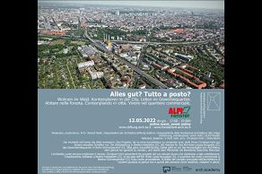 Event mit ALPI Fenster: Alles gut? Wohnen im Wald. Kontemplieren in der City. Leben im Gewerbequartier.