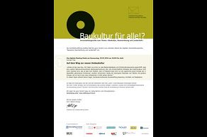 Veranstaltungsreihe online zum Thema «Baukultur, Raumordnung und Landschaft» Baukultur für alle!?