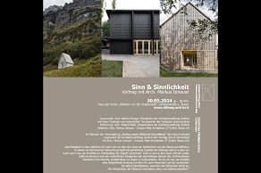 Sinn & Sinnlichkeit Vortrag mit Arch. Markus Innauer
