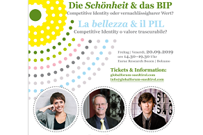 we support... 11° Global Forum Südtirol 2019 - Die Schönheit & das BIP  Competitive Identity oder vernachlässigbarer Wert? 