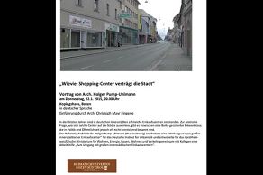 Vortrag „Wieviel Shopping Center verträgt die Stadt“
